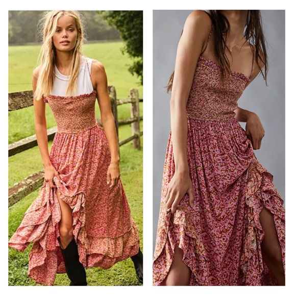 Free People Dresses & Skirts - New Free People One I Love Boho Festival Ethereal Ruffle Floral Maxi Dress